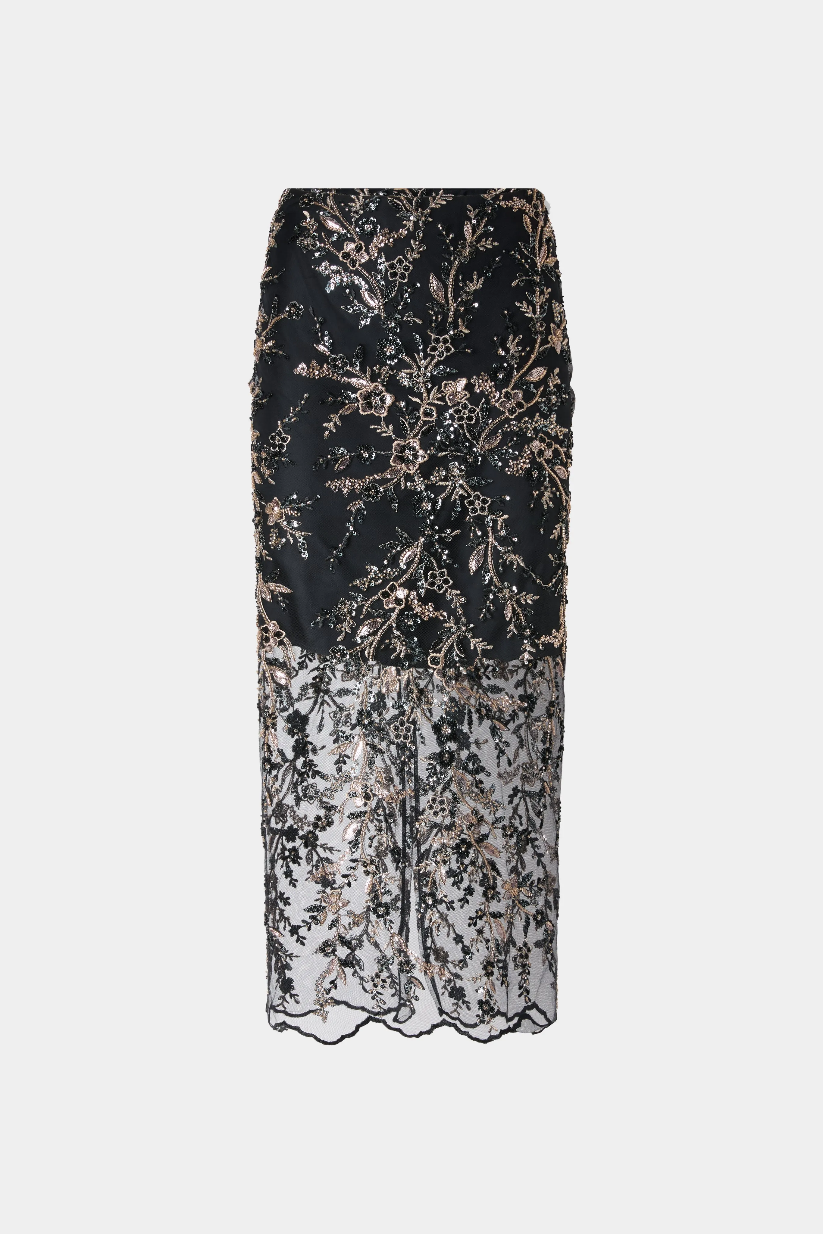 Embroidered Tulle Pencil Skirt sold by Antonio Marras