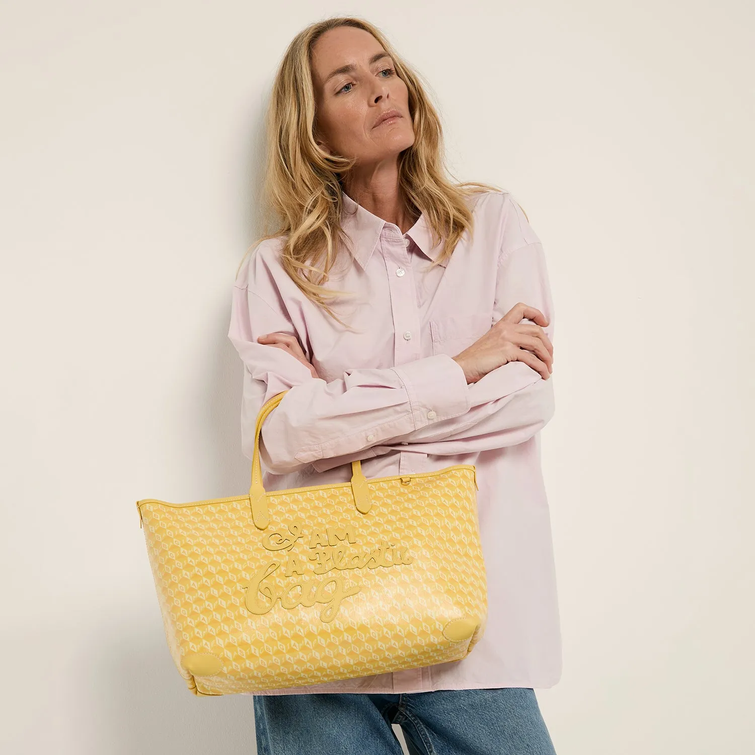 I Am A Plastic Bag Zipped Motif Tote sold by Anya Hindmarch product image thumbnail 2