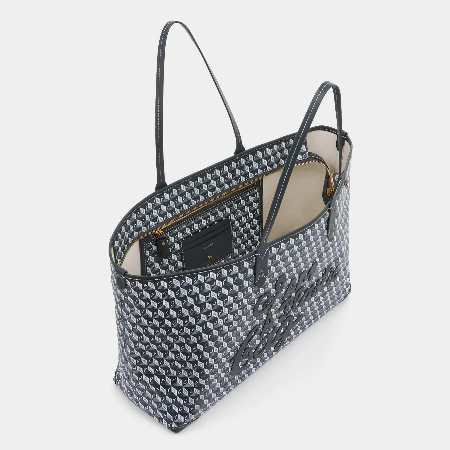 I Am A Plastic Bag Zipped Motif Tote sold by Anya Hindmarch product image thumbnail 3
