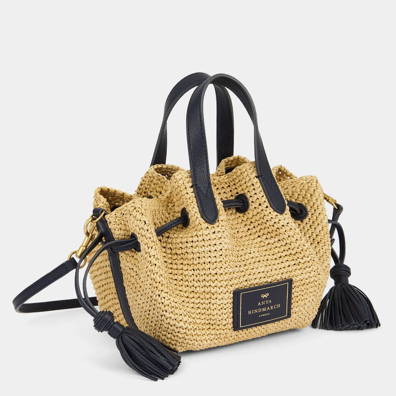 Raffia Drawstring Small Cross-body Tote sold by Anya Hindmarch product image thumbnail 3