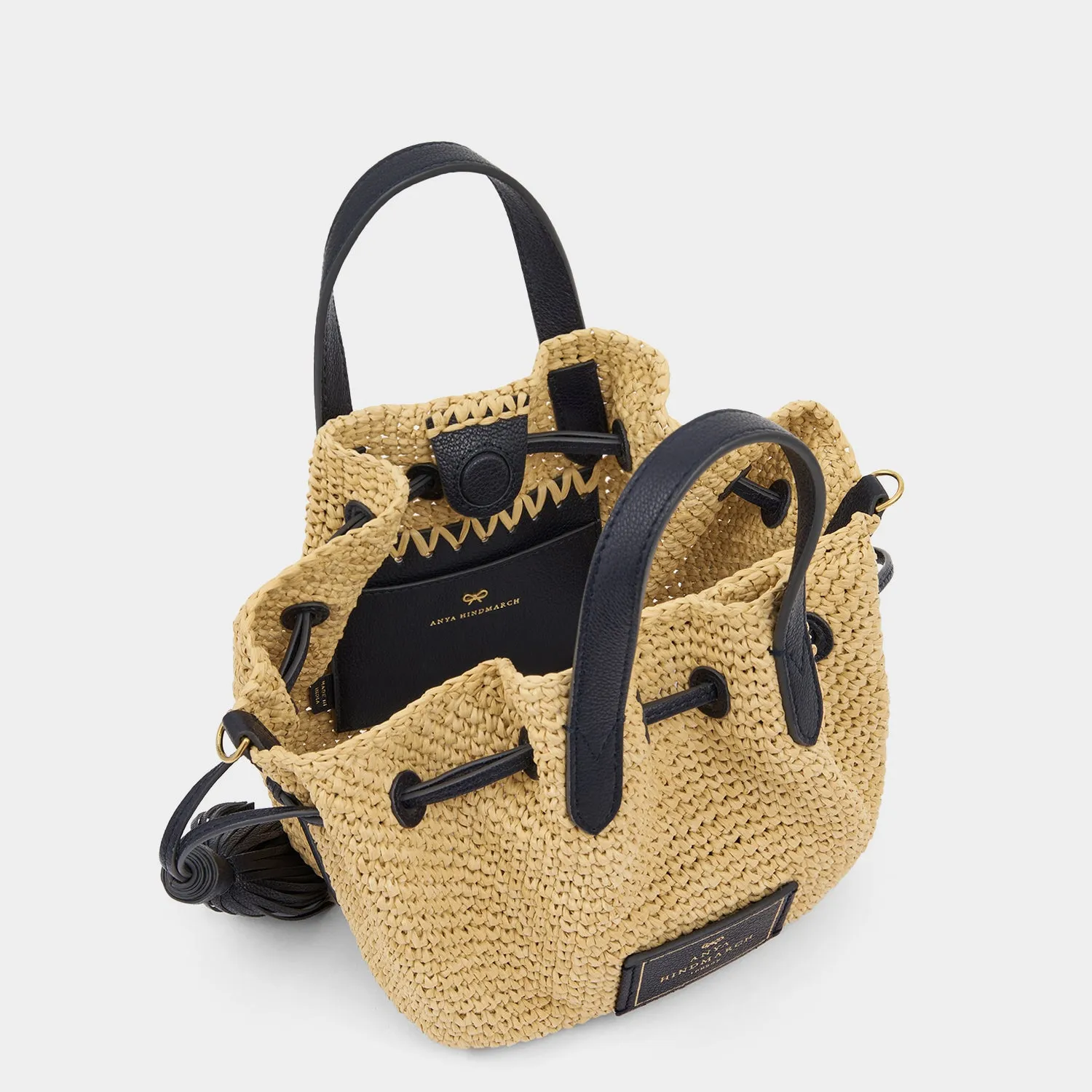Raffia Drawstring Small Cross-body Tote sold by Anya Hindmarch product image thumbnail 4