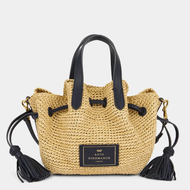 Raffia Drawstring Small Cross-body Tote sold by Anya Hindmarch