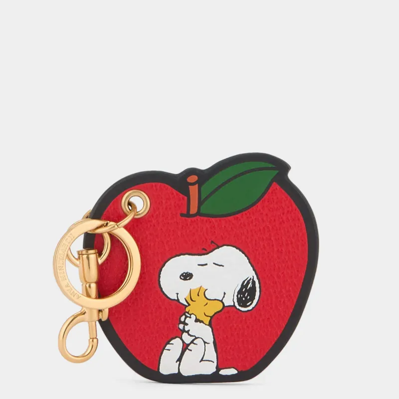 Peanuts Snoopy and Woodstock Apple Key Charm sold by Anya Hindmarch