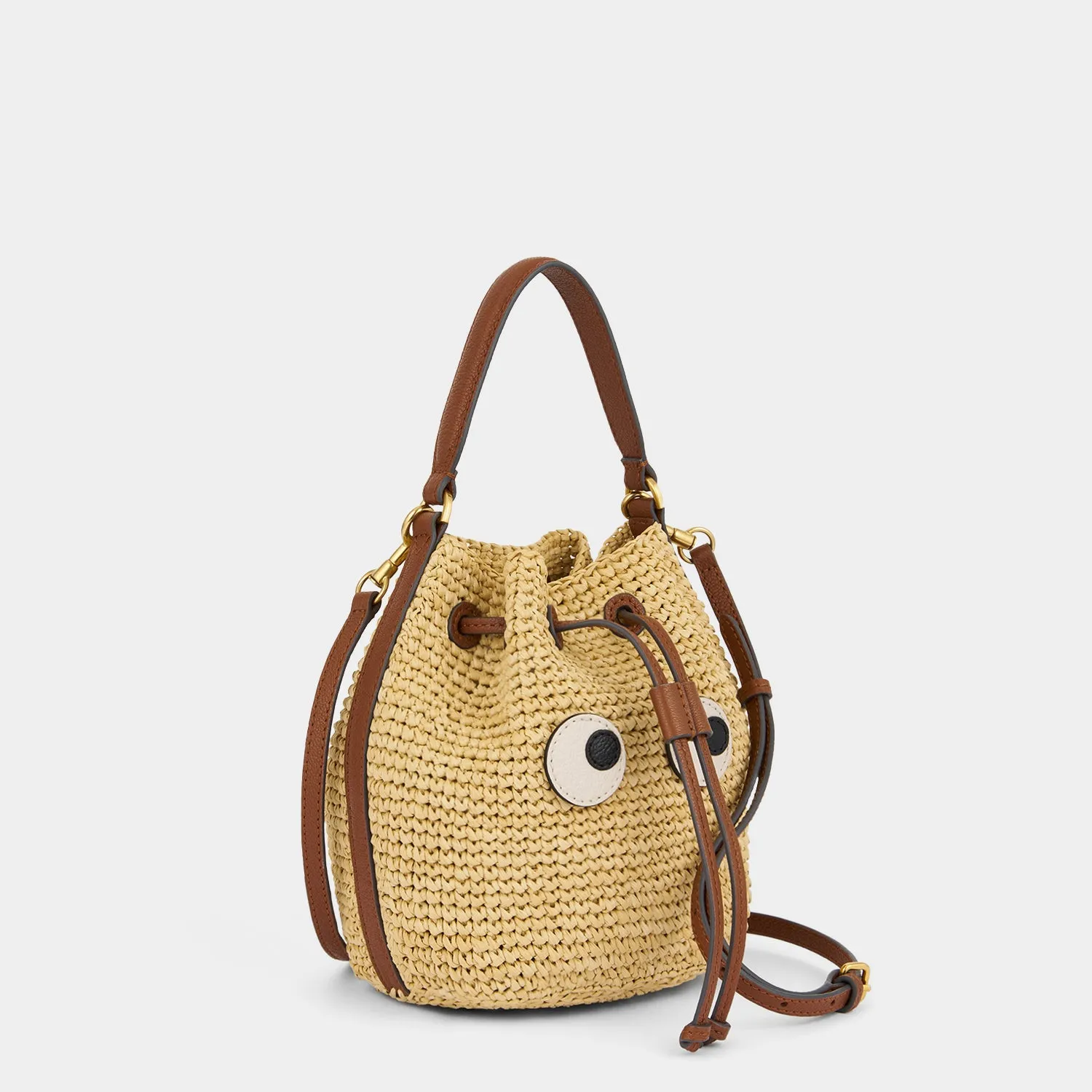 Raffia Eyes Drawstring Cross-body sold by Anya Hindmarch product image thumbnail 3