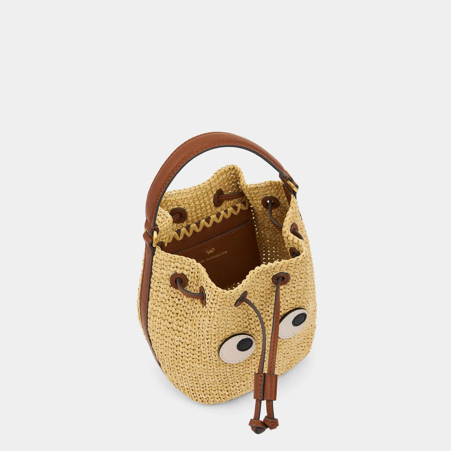 Raffia Eyes Drawstring Cross-body sold by Anya Hindmarch product image thumbnail 4