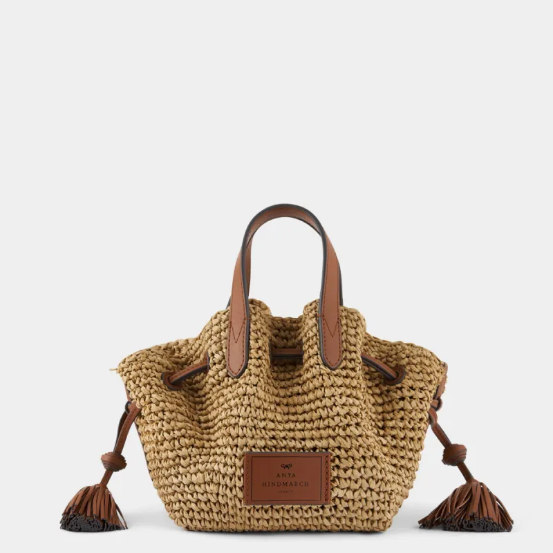 Raffia Drawstring Small Cross-body Tote sold by Anya Hindmarch