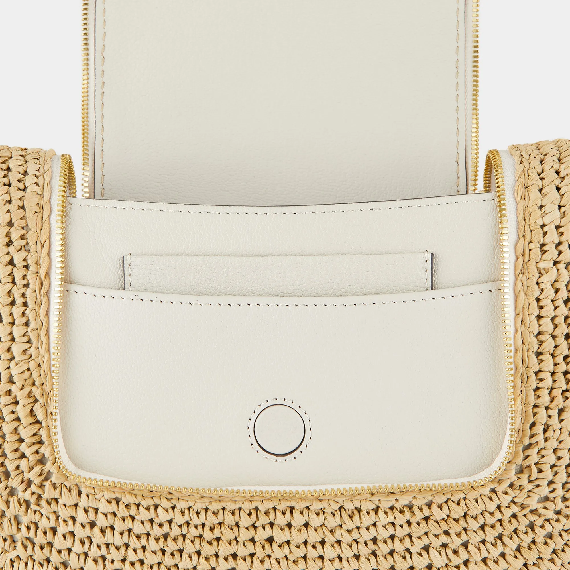 Raffia Vere Small Soft Satchel Cross-body sold by Anya Hindmarch product image thumbnail 4