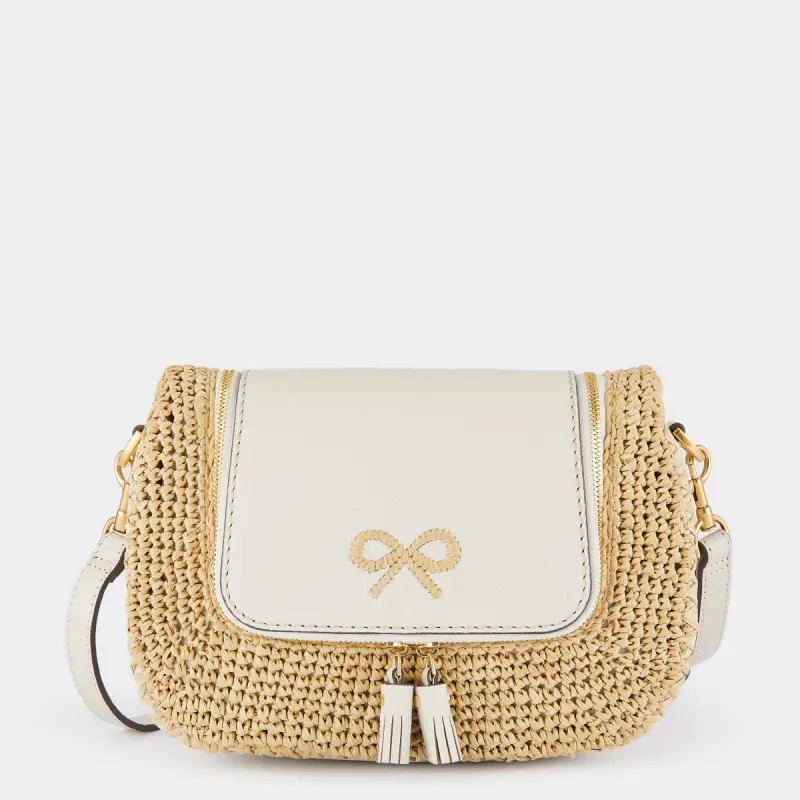 Raffia Vere Small Soft Satchel Cross-body sold by Anya Hindmarch