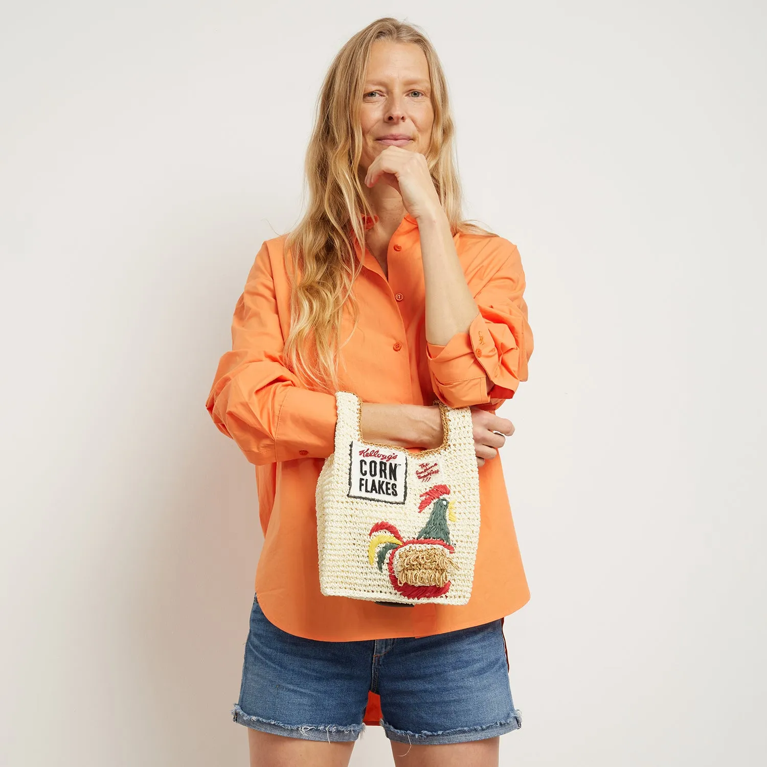 Anya Brands Corn Flakes Raffia Mini Tote sold by Anya Hindmarch product image thumbnail 2