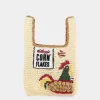Anya Brands Corn Flakes Raffia Mini Tote sold by Anya Hindmarch