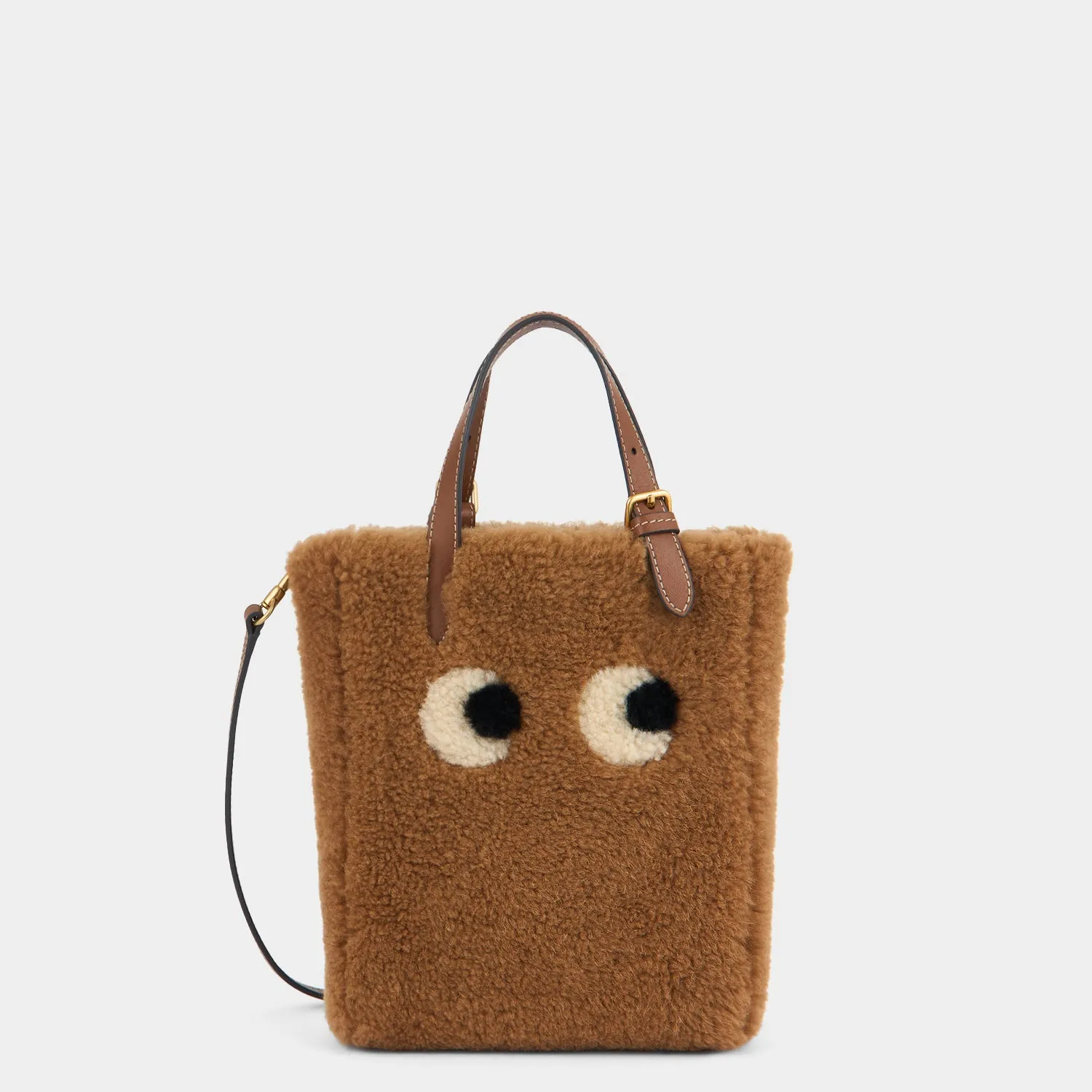 Mini N/S Eyes Shearling Cross-body Tote sold by Anya Hindmarch