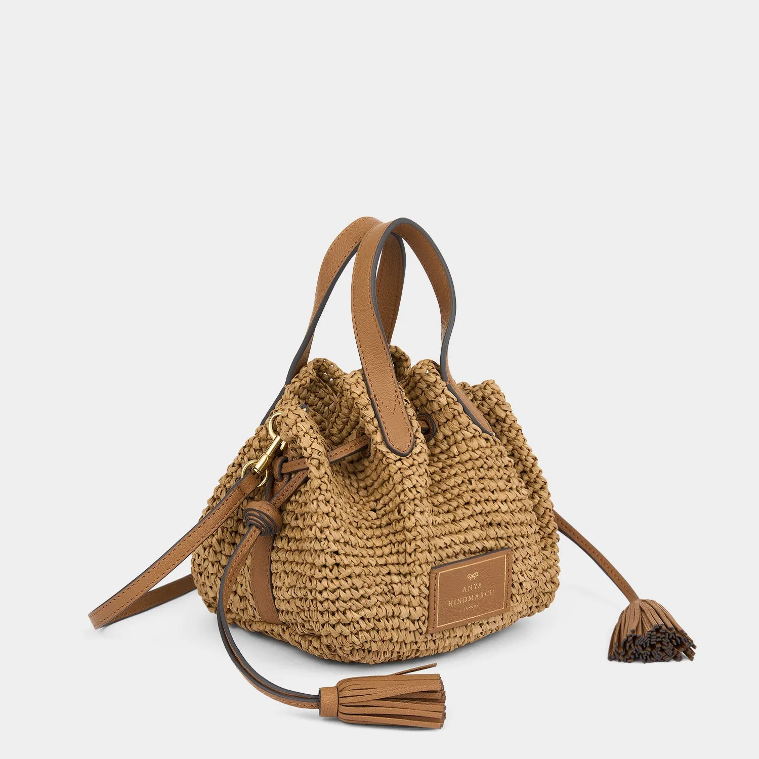 Raffia Drawstring Small Cross-body Tote sold by Anya Hindmarch product image thumbnail 3