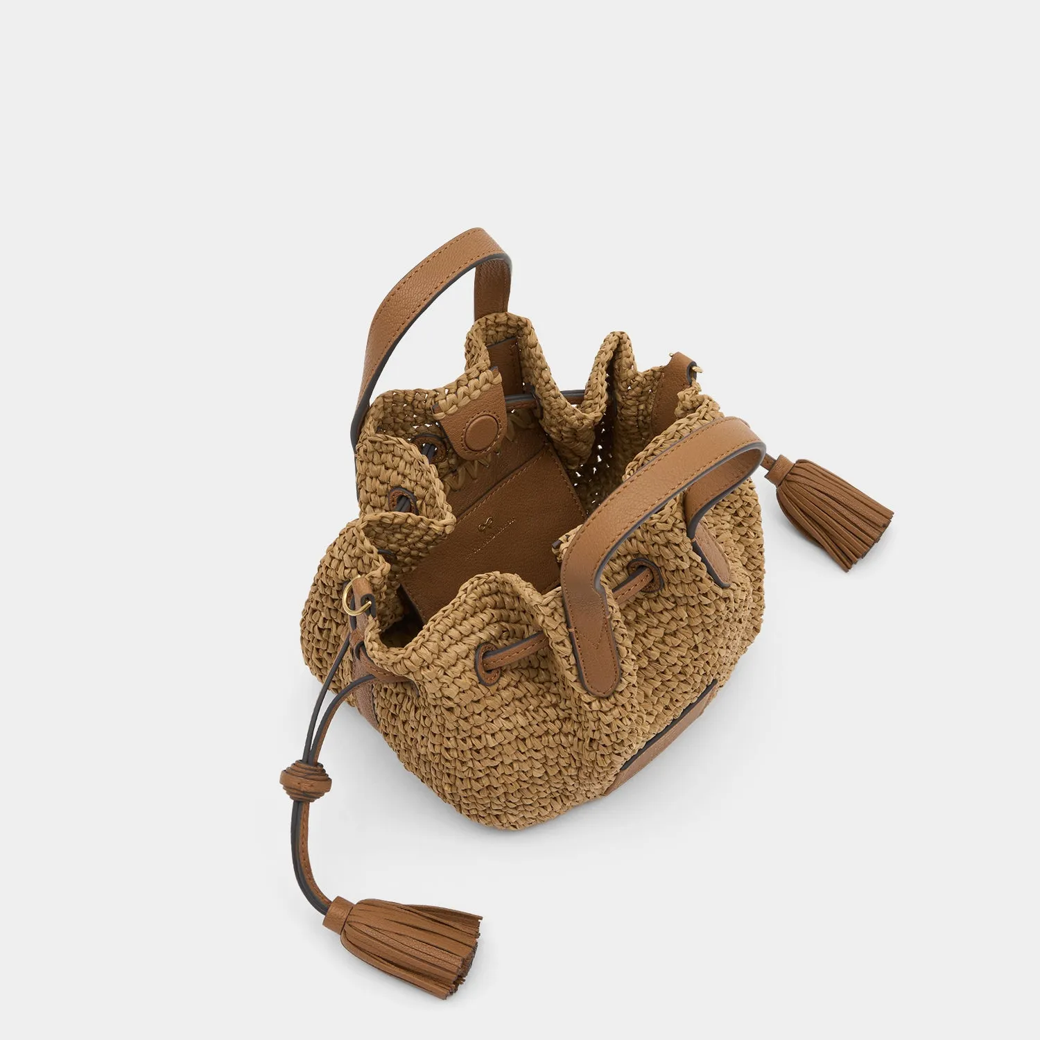 Raffia Drawstring Small Cross-body Tote sold by Anya Hindmarch product image thumbnail 4