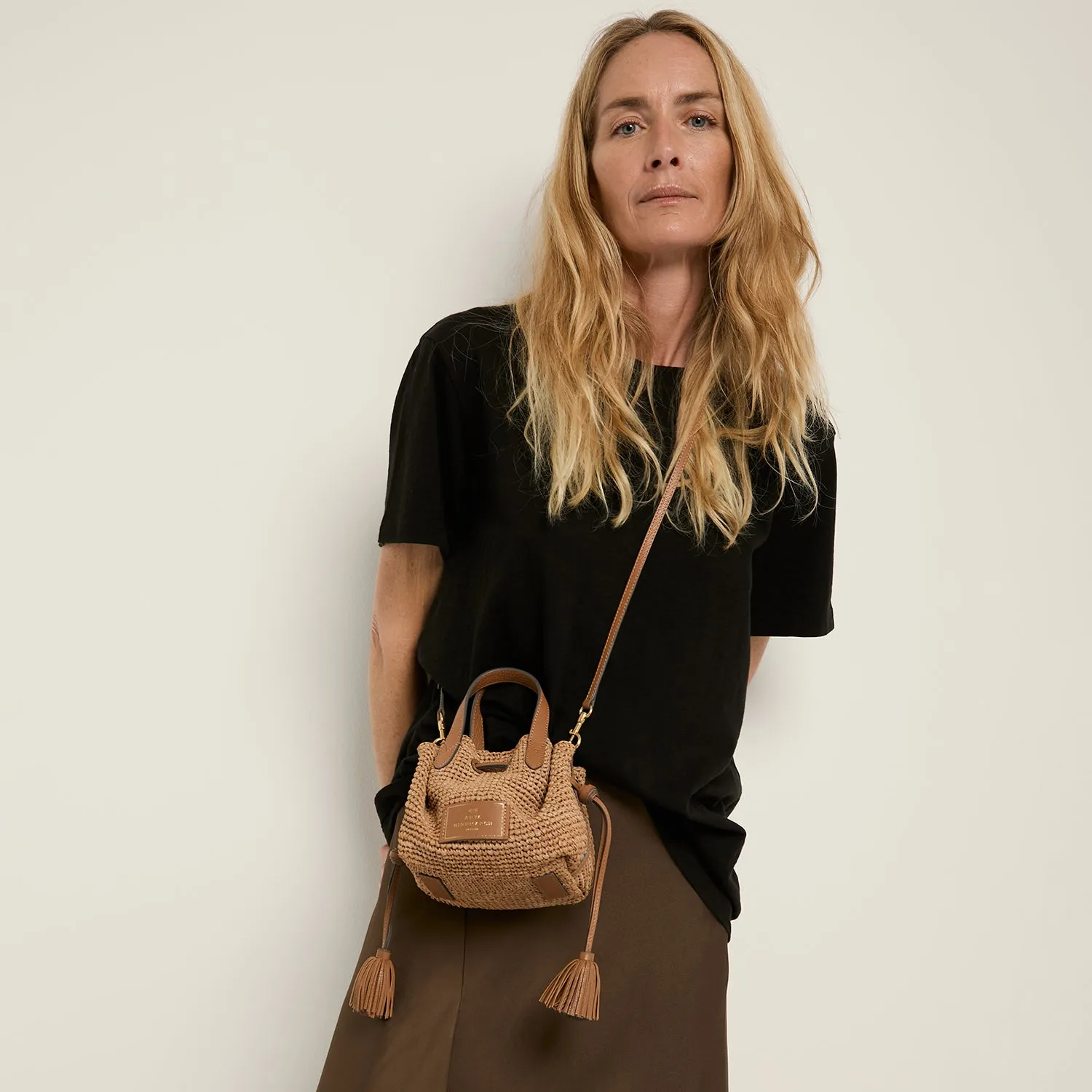 Raffia Drawstring Small Cross-body Tote sold by Anya Hindmarch product image thumbnail 2