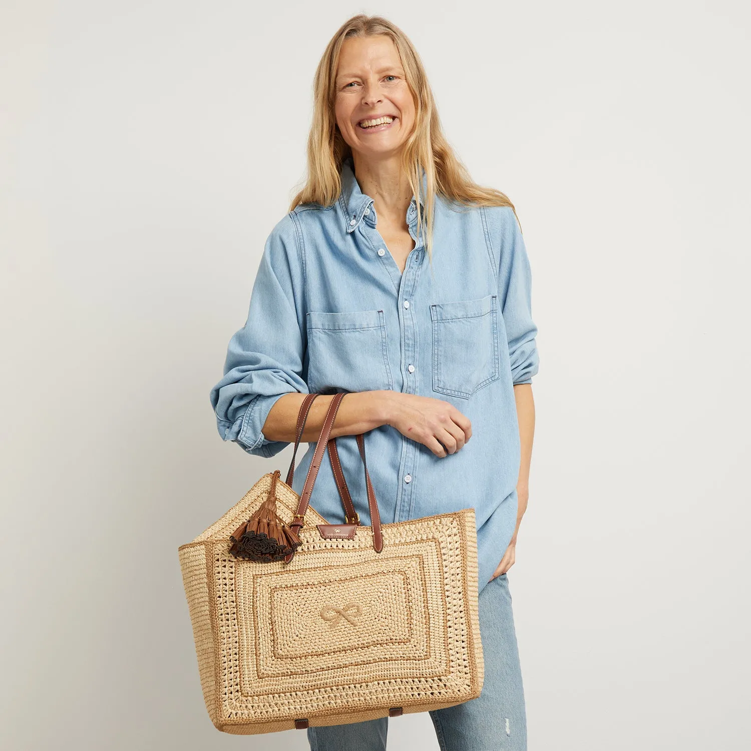 Raffia E/W Bow Tote sold by Anya Hindmarch product image thumbnail 2