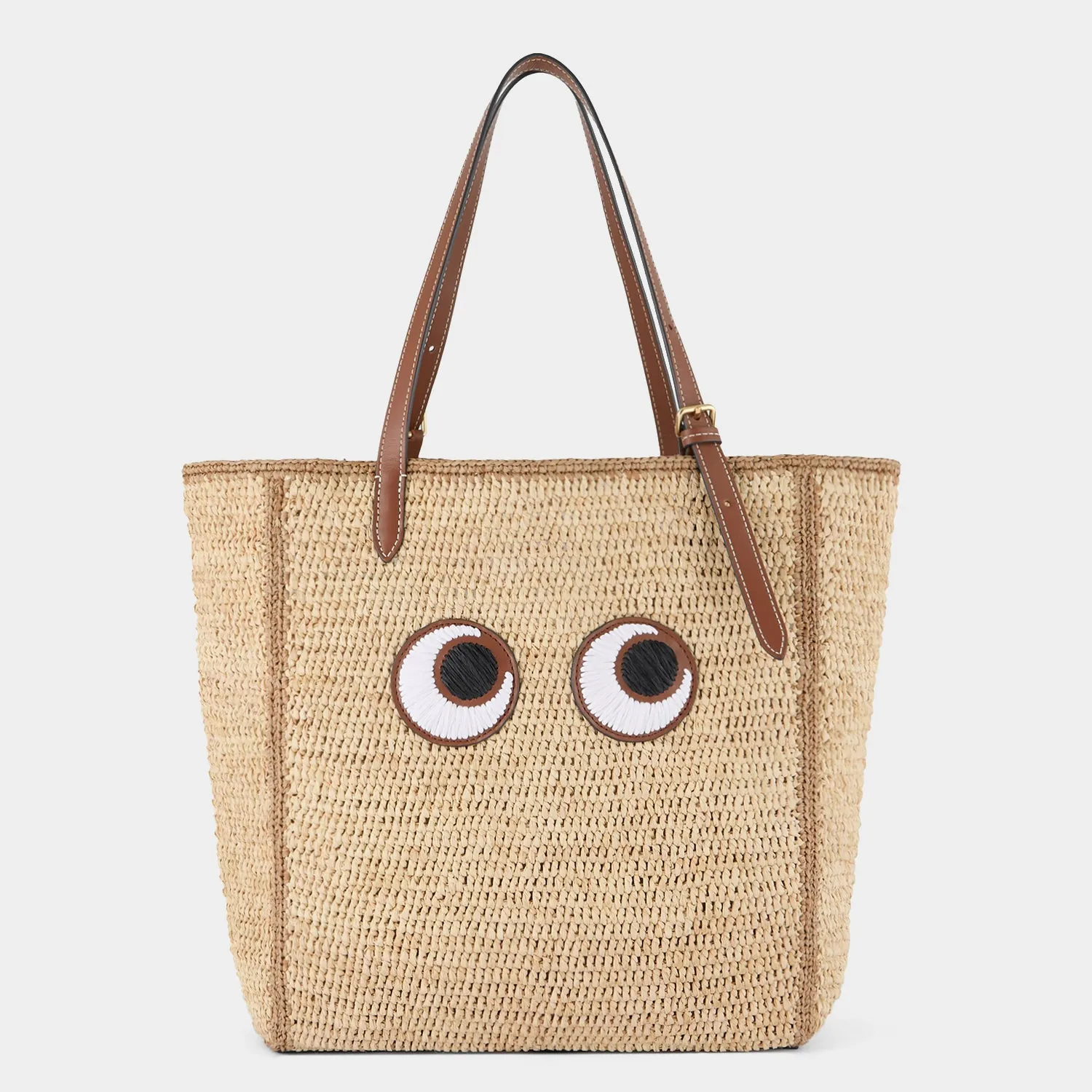 N/S Raffia Eyes Small Tote sold by Anya Hindmarch