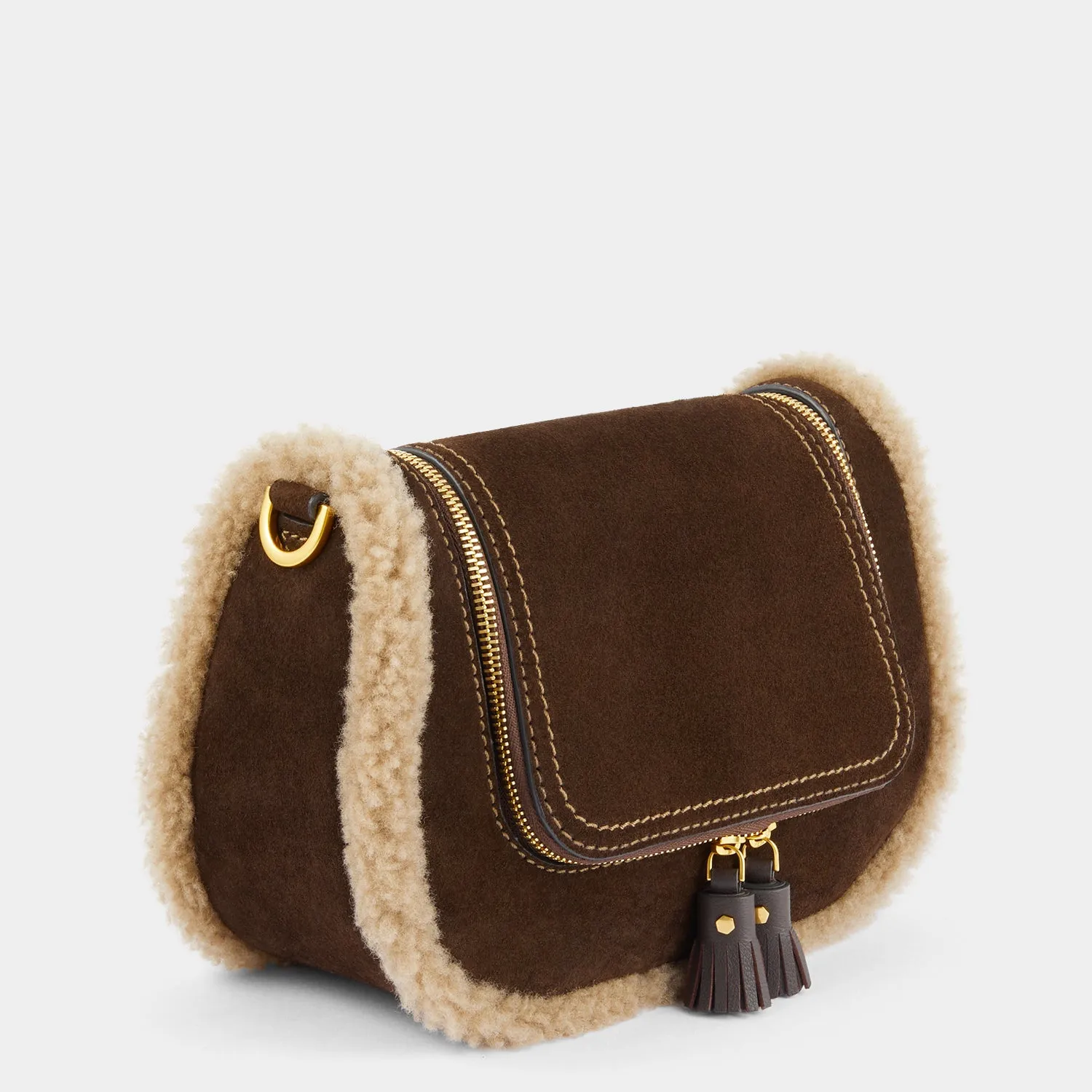 Suede Vere Small Satchel Cross-body sold by Anya Hindmarch product image thumbnail 2