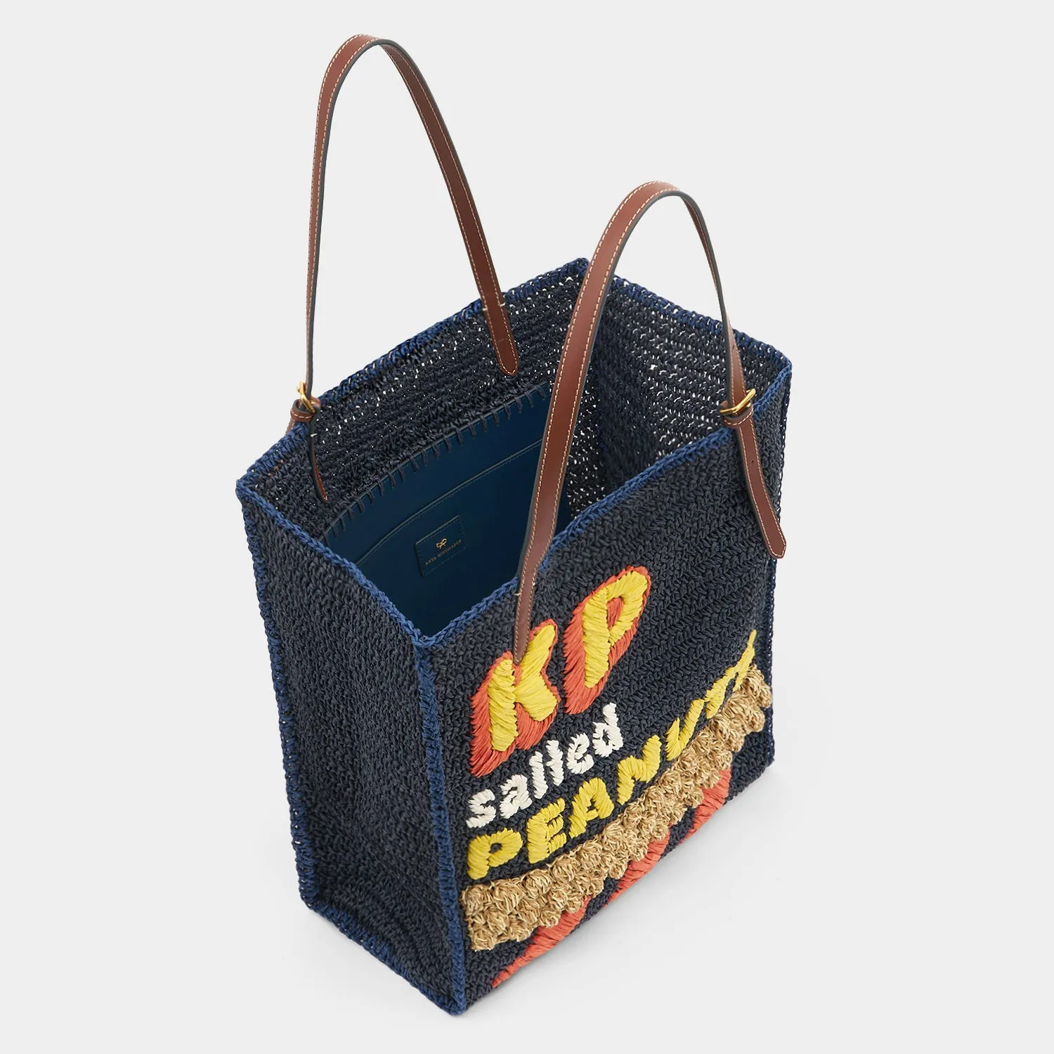 Anya Brands KP Peanuts Raffia Tote | Parallel