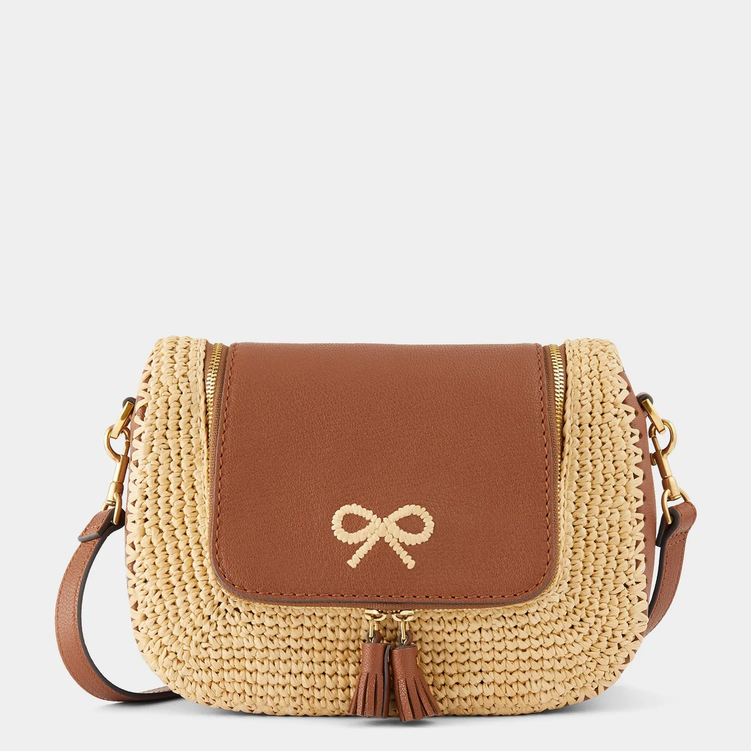 Raffia Small Vere Soft Satchel Cross-body sold by Anya Hindmarch