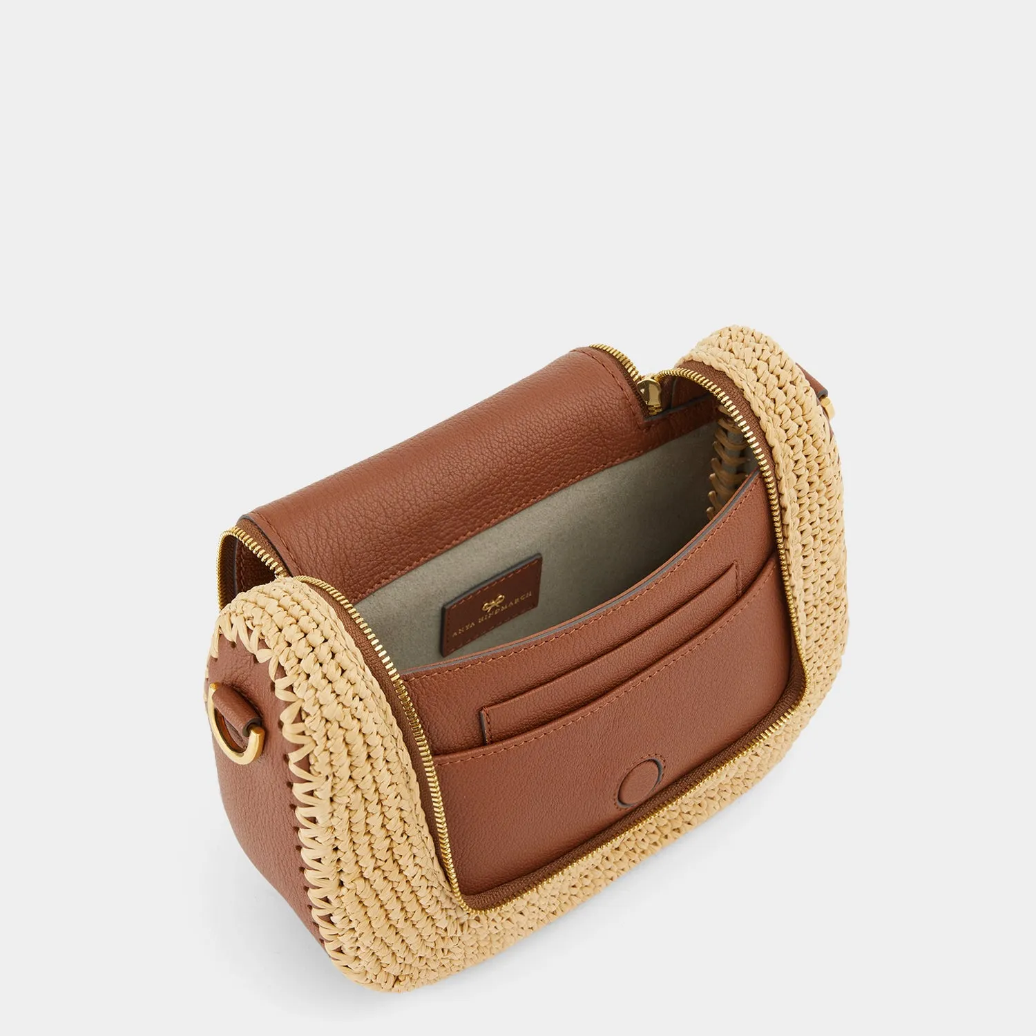 Raffia Small Vere Soft Satchel Cross-body sold by Anya Hindmarch product image thumbnail 3