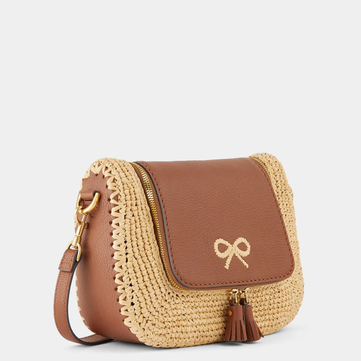 Raffia Small Vere Soft Satchel Cross-body sold by Anya Hindmarch product image thumbnail 4