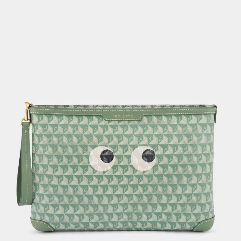 I am A Plastic Bag Eyes Pochette sold by Anya Hindmarch