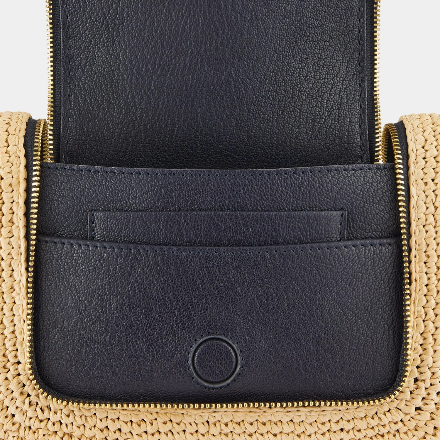 Raffia Vere Small Soft Satchel Cross-body sold by Anya Hindmarch product image thumbnail 4