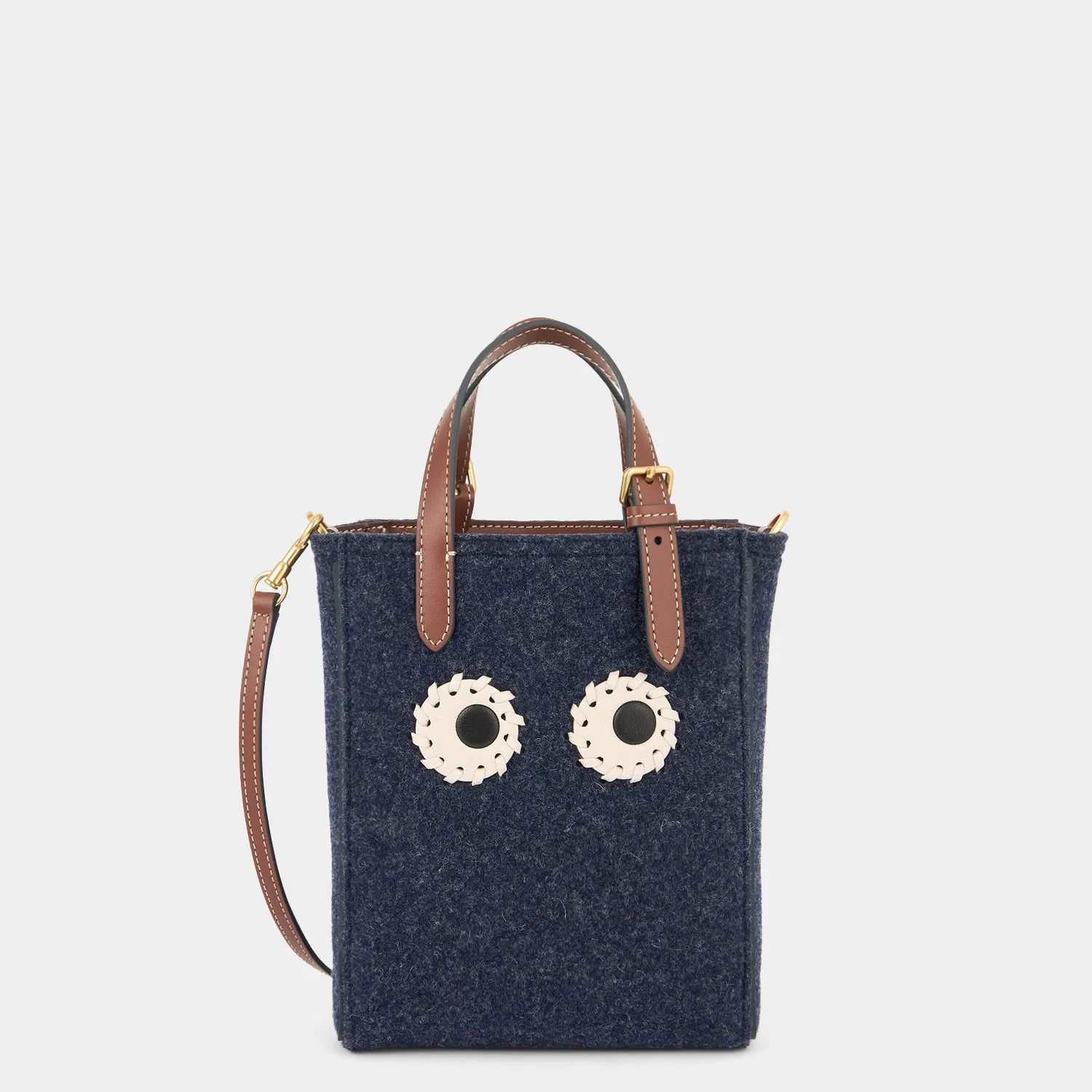 N/S Felt Mini Eyes Cross-body Tote sold by Anya Hindmarch