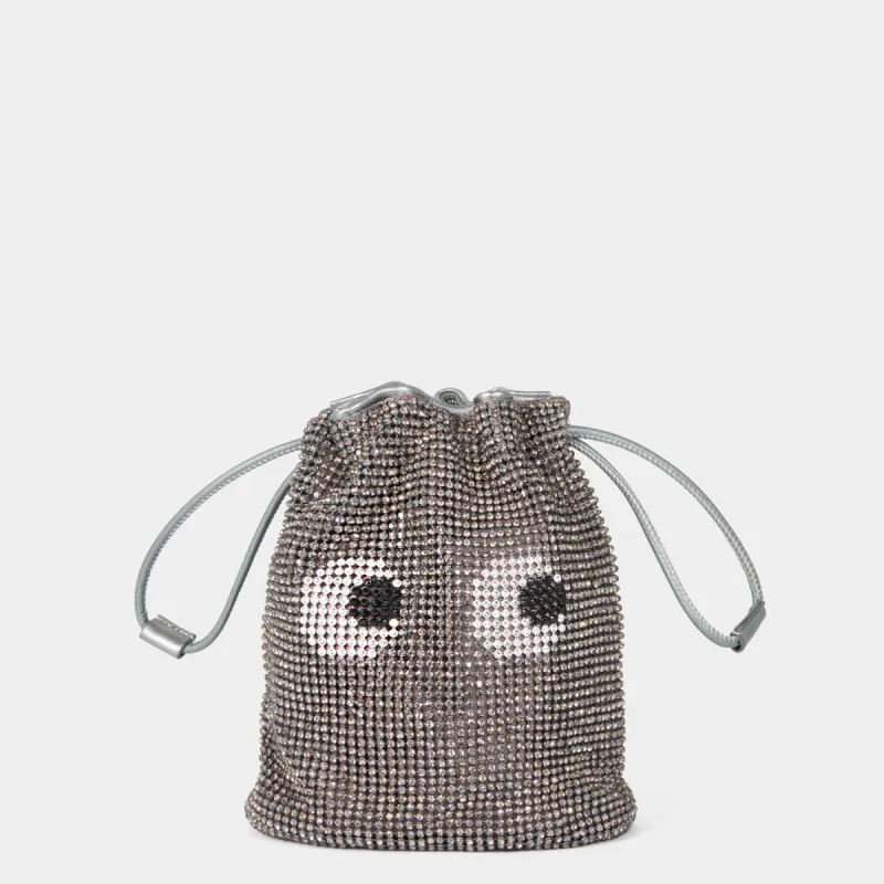 Eyes Crystal Drawstring Pouch sold by Anya Hindmarch