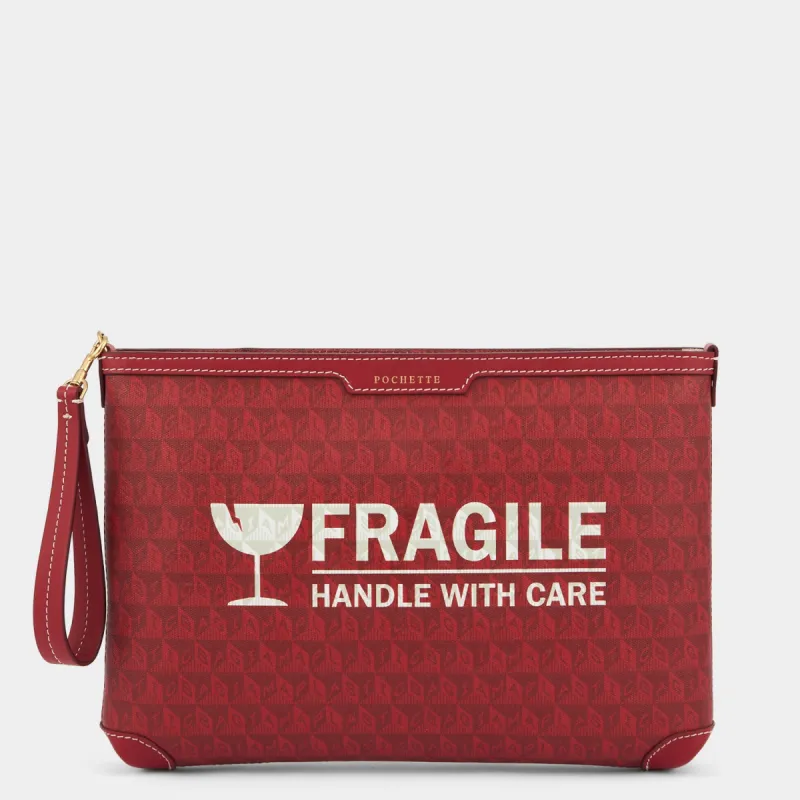 Fragile I am a Plastic Bag Pochette sold by Anya Hindmarch