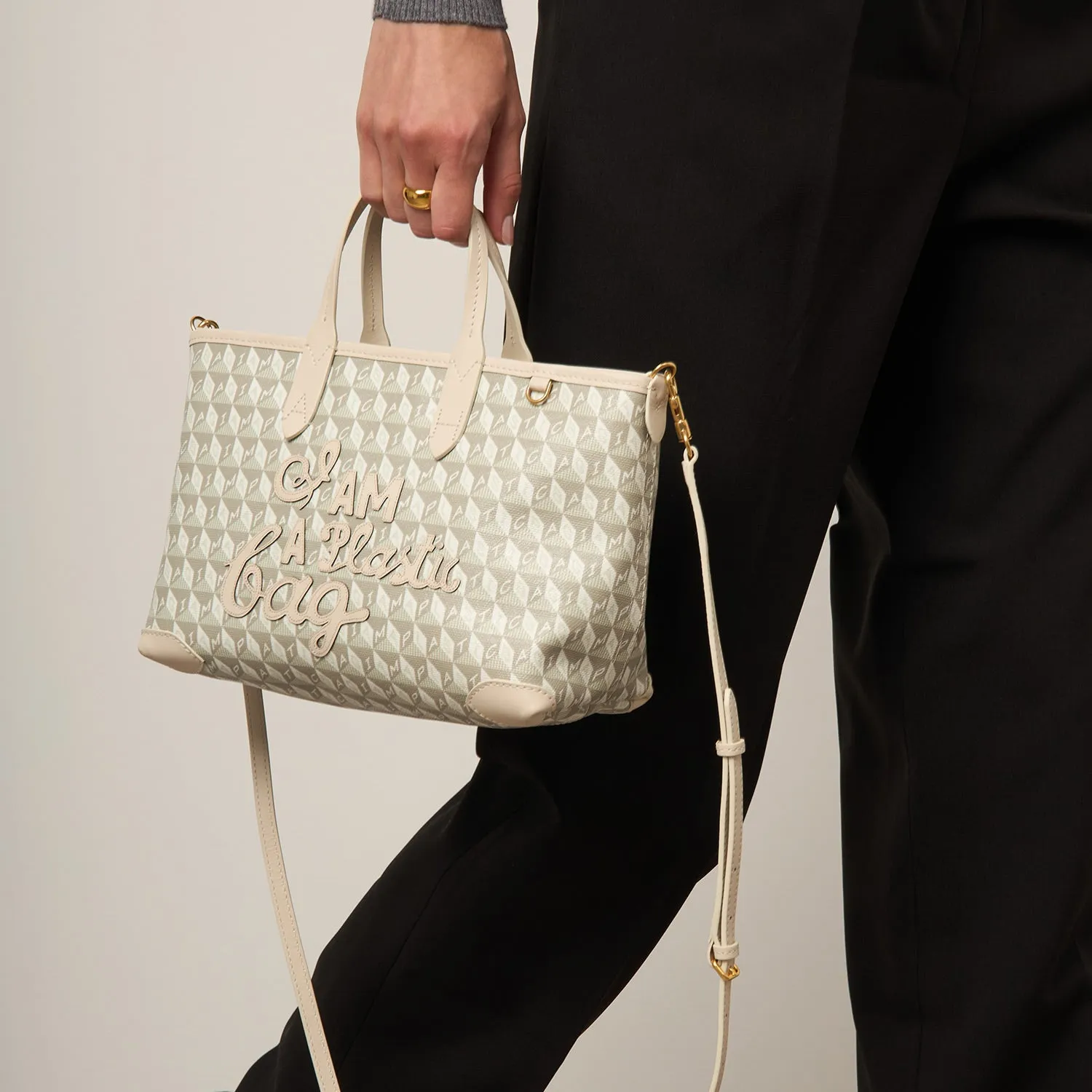 I Am A Plastic Bag XS Zipped Motif Cross-body Tote sold by Anya Hindmarch product image thumbnail 2