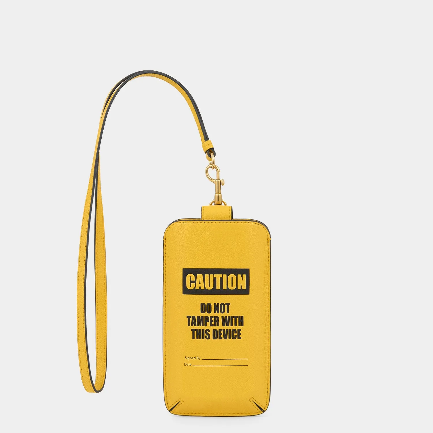Caution Sunglasses Pouch sold by Anya Hindmarch