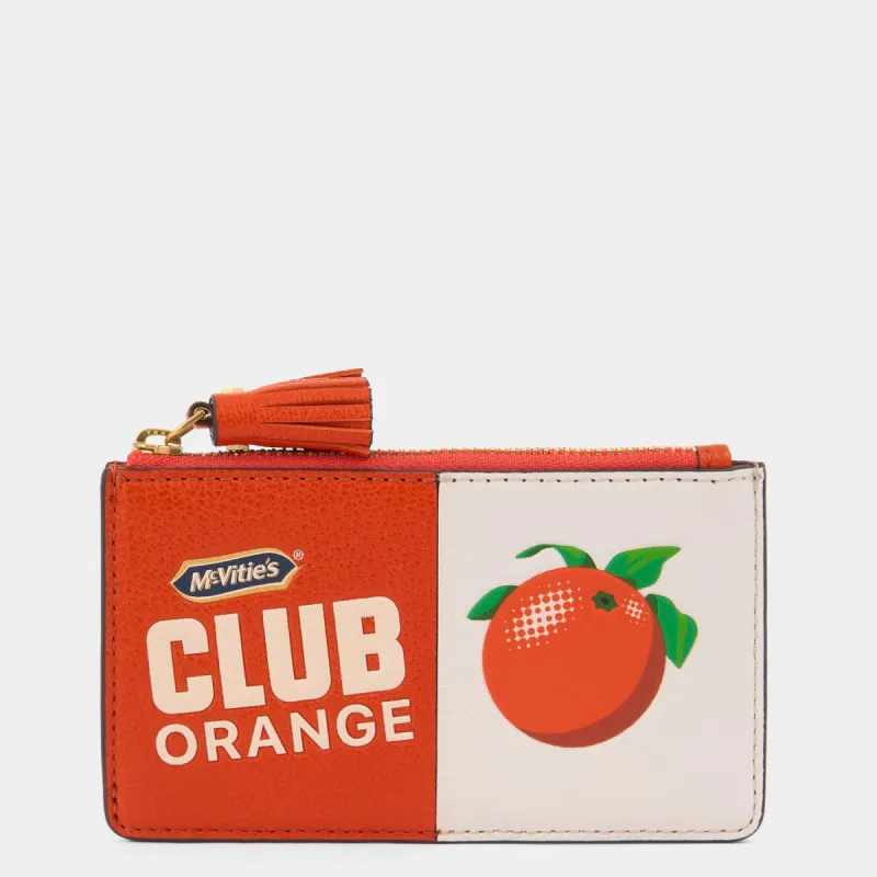 Anya Brands McVitie's Club Orange Zip Card Case sold by Anya Hindmarch