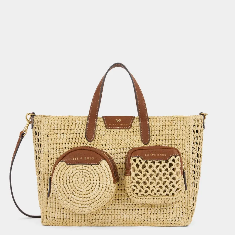 X/S Raffia Holiday Cross-body Tote sold by Anya Hindmarch
