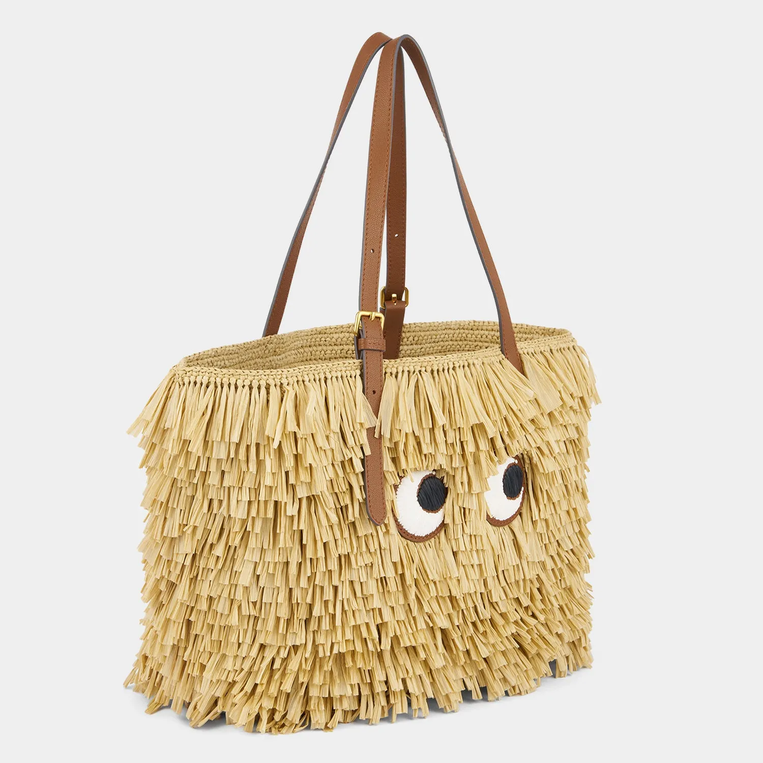 E/W Shag Raffia Eyes Tote sold by Anya Hindmarch product image thumbnail 3