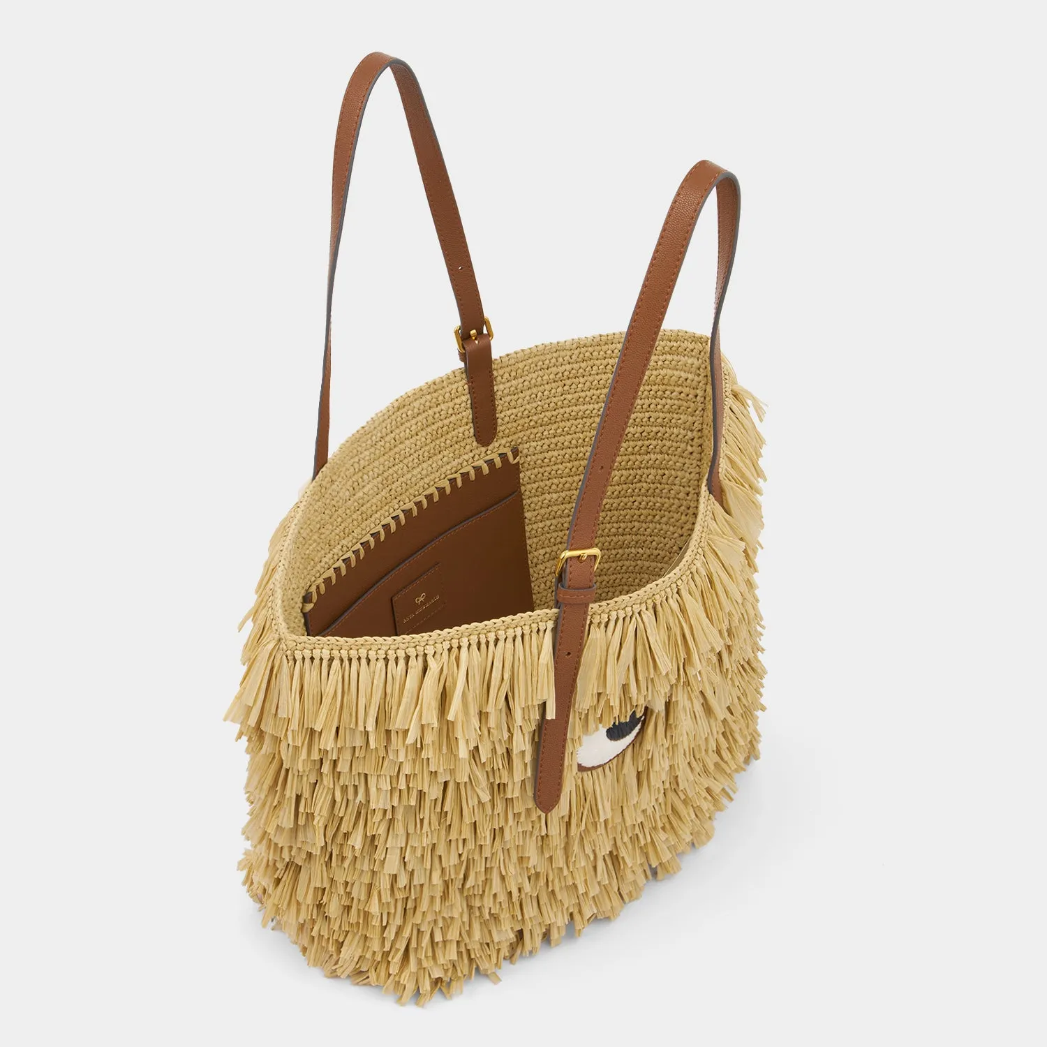 E/W Shag Raffia Eyes Tote sold by Anya Hindmarch product image thumbnail 4
