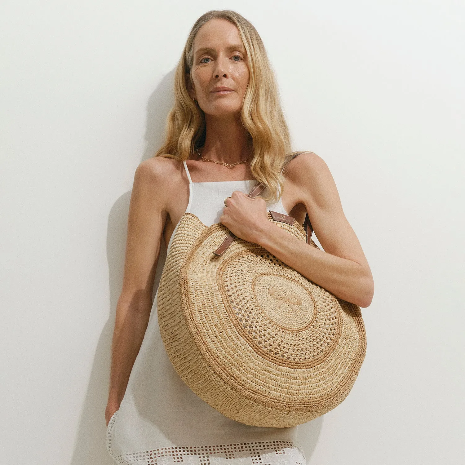 Raffia Round Bow Tote sold by Anya Hindmarch product image thumbnail 2