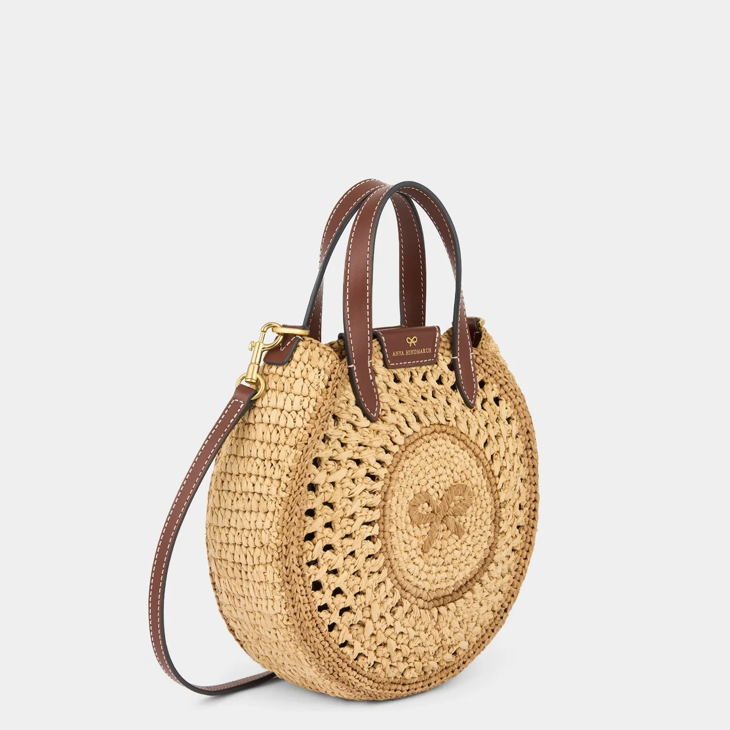 Raffia Small Round Bow Cross-body Tote sold by Anya Hindmarch product image thumbnail 3