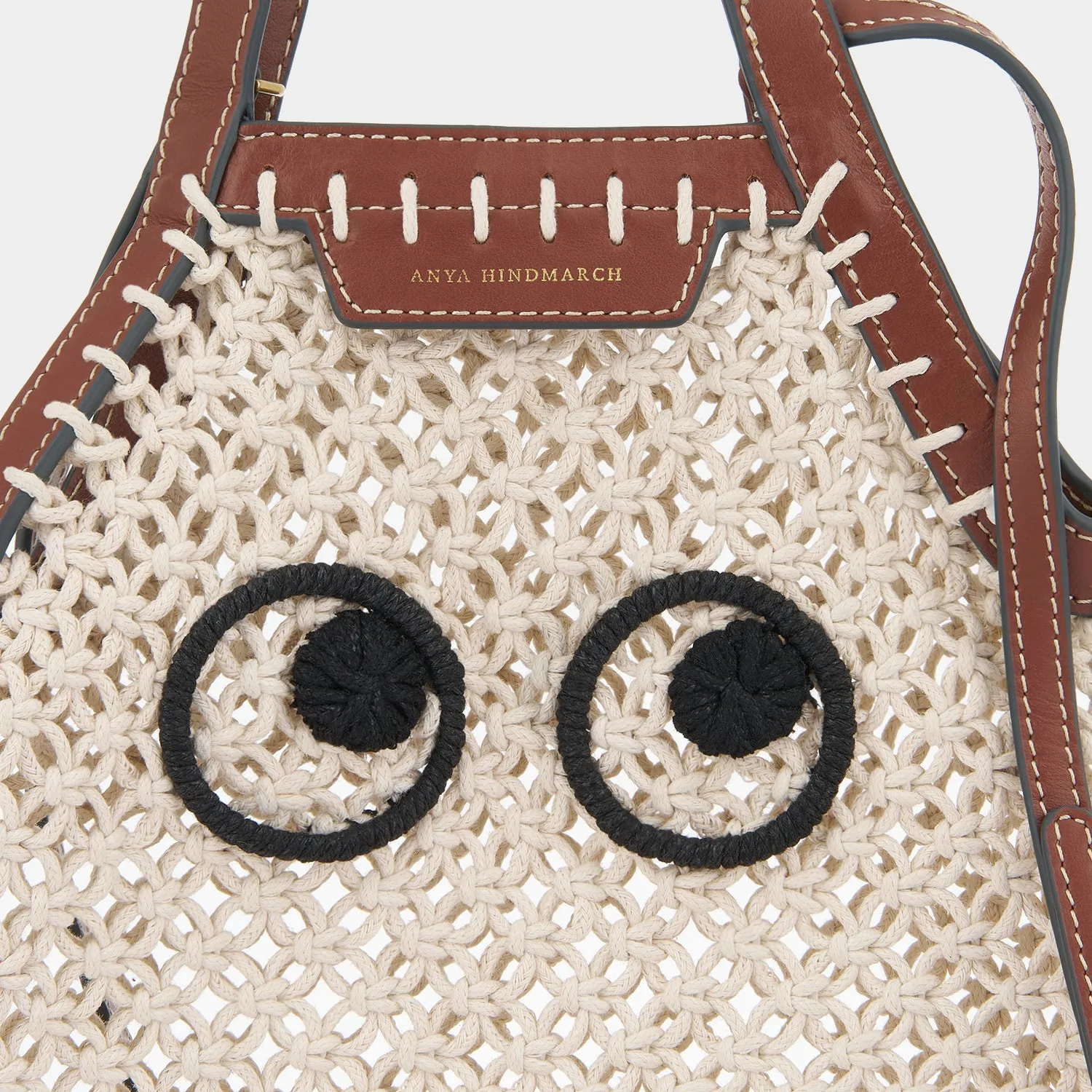 Eyes Mini Macramé Fringe Tote Cross-body sold by Anya Hindmarch product image thumbnail 3