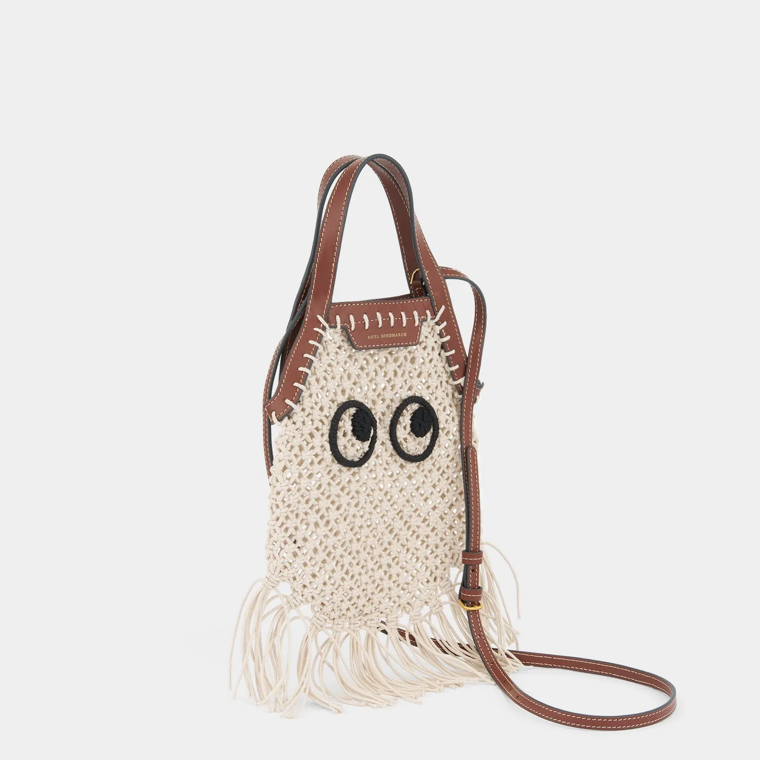 Eyes Mini Macramé Fringe Tote Cross-body sold by Anya Hindmarch product image thumbnail 2