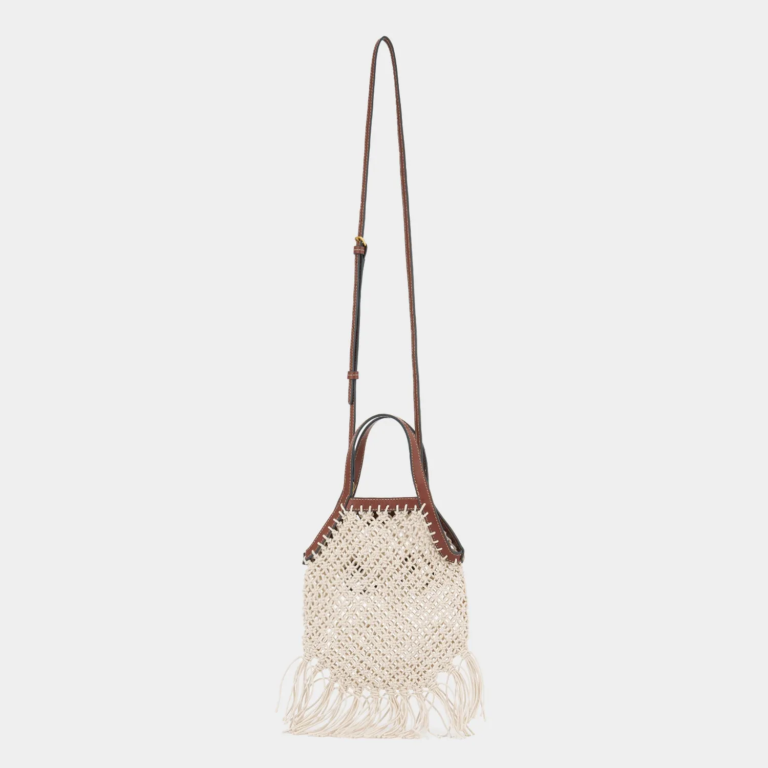 Eyes Mini Macramé Fringe Tote Cross-body sold by Anya Hindmarch product image thumbnail 4