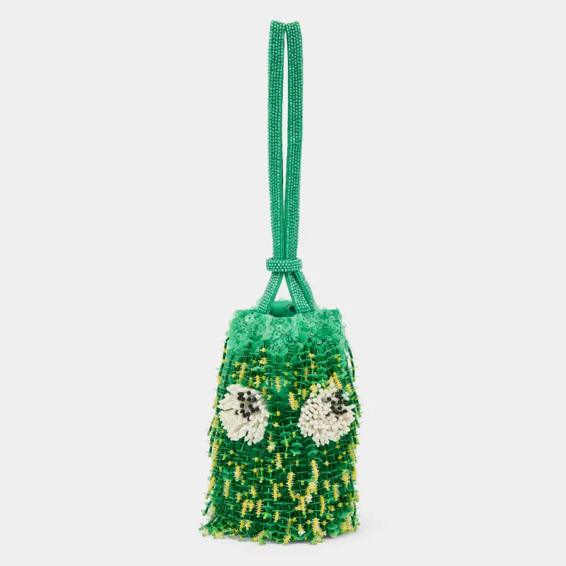 Eyes Embellished Mini Bucket Bag made by Anya Hindmarch