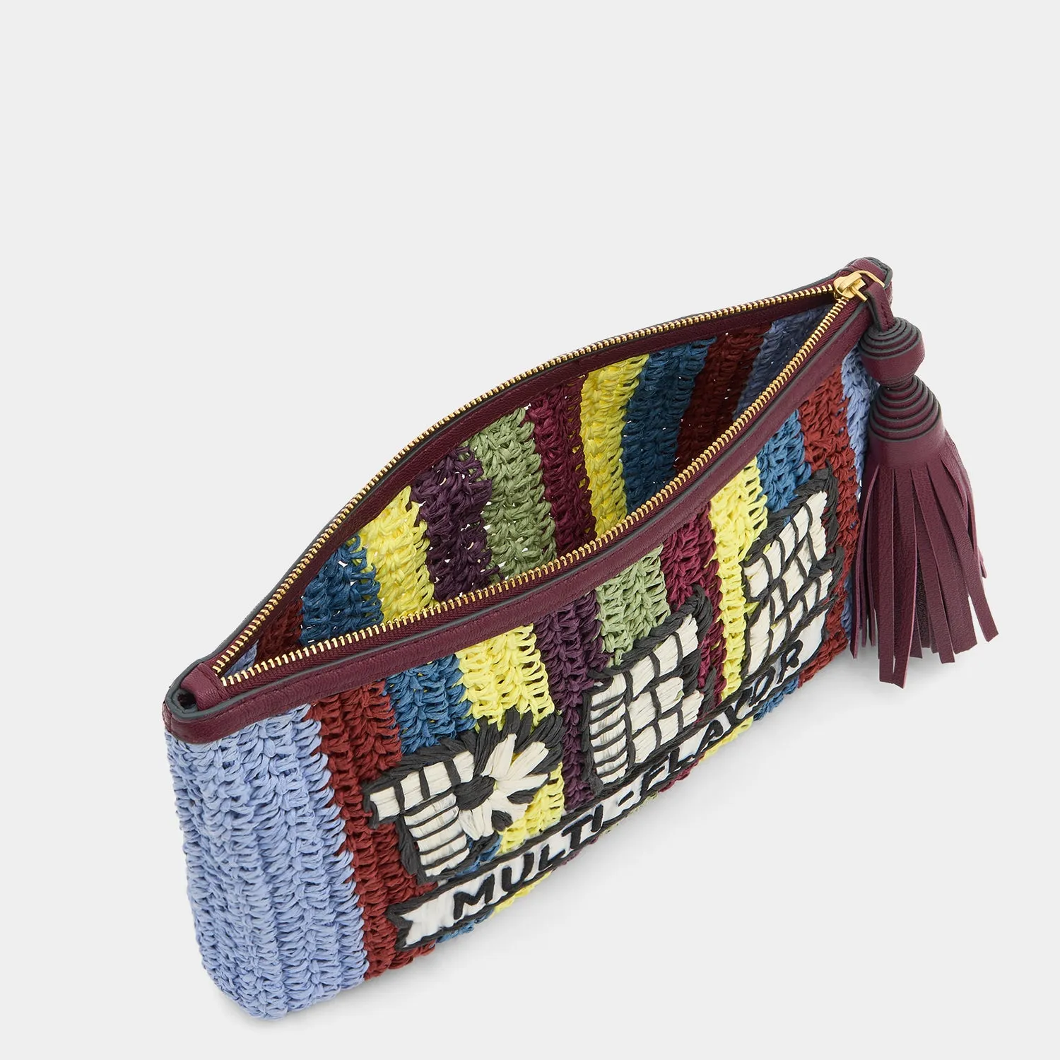 Anya Brands Pochette Pez in Multi Paper Raffia sold by Anya Hindmarch product image thumbnail 3