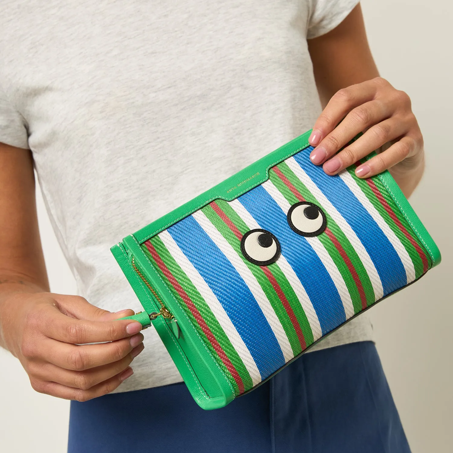 Eyes Striped Pouch sold by Anya Hindmarch product image thumbnail 2