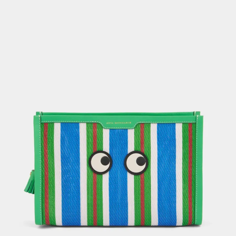 Eyes Striped Pouch sold by Anya Hindmarch