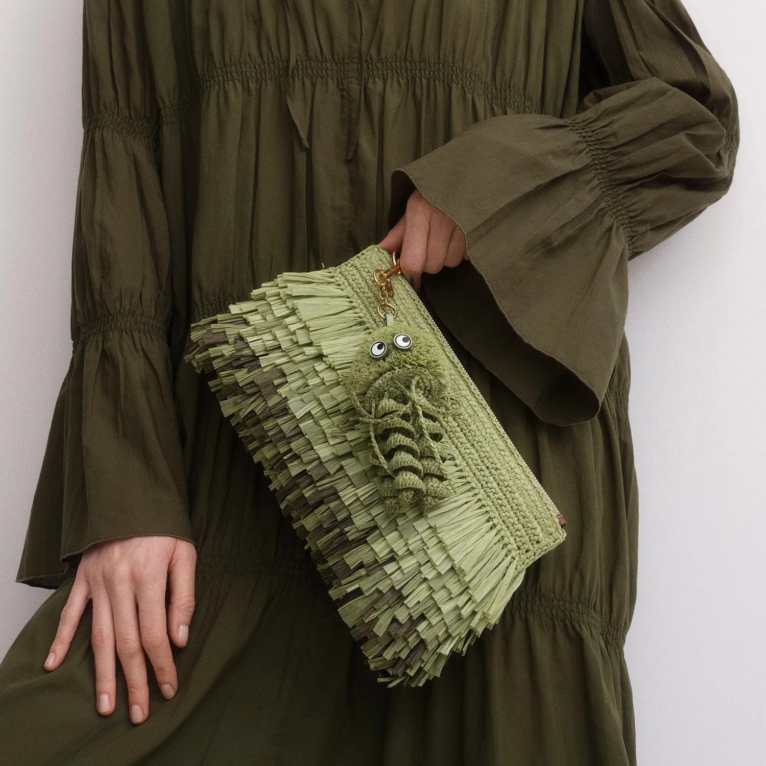 Dégradé Shag Raffia Clutch sold by Anya Hindmarch product image thumbnail 2