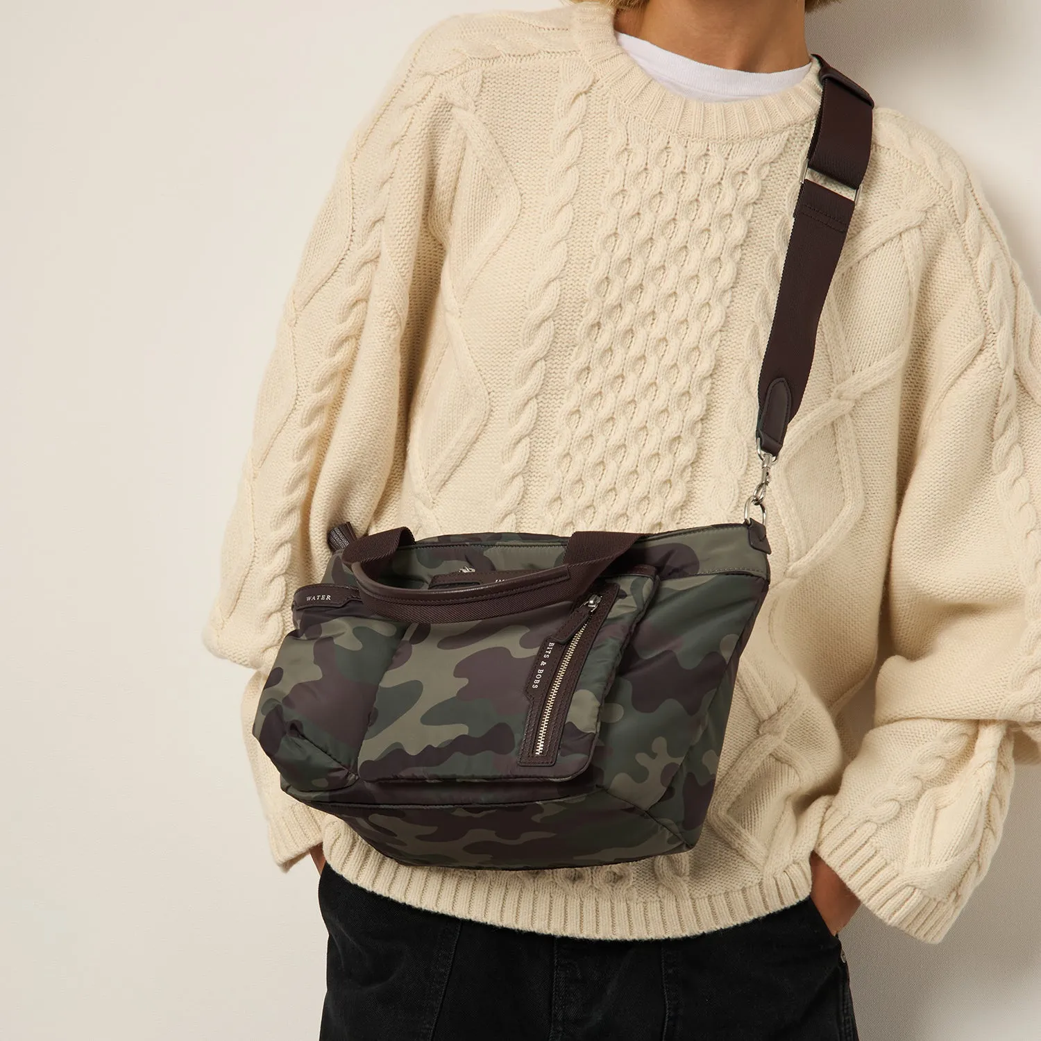 Camouflage E/W Multi Pocket Mini Cross-body Tote sold by Anya Hindmarch product image thumbnail 2