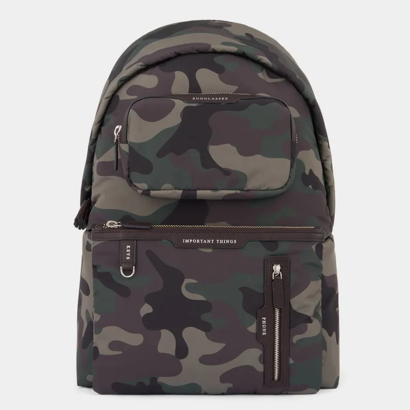 Camouflage Multi Pocket Backpack sold by Anya Hindmarch