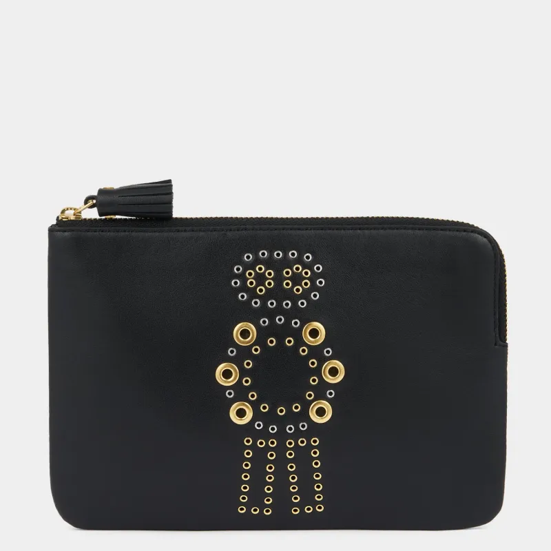 Eyelet Character Zip Loose Pocket sold by Anya Hindmarch