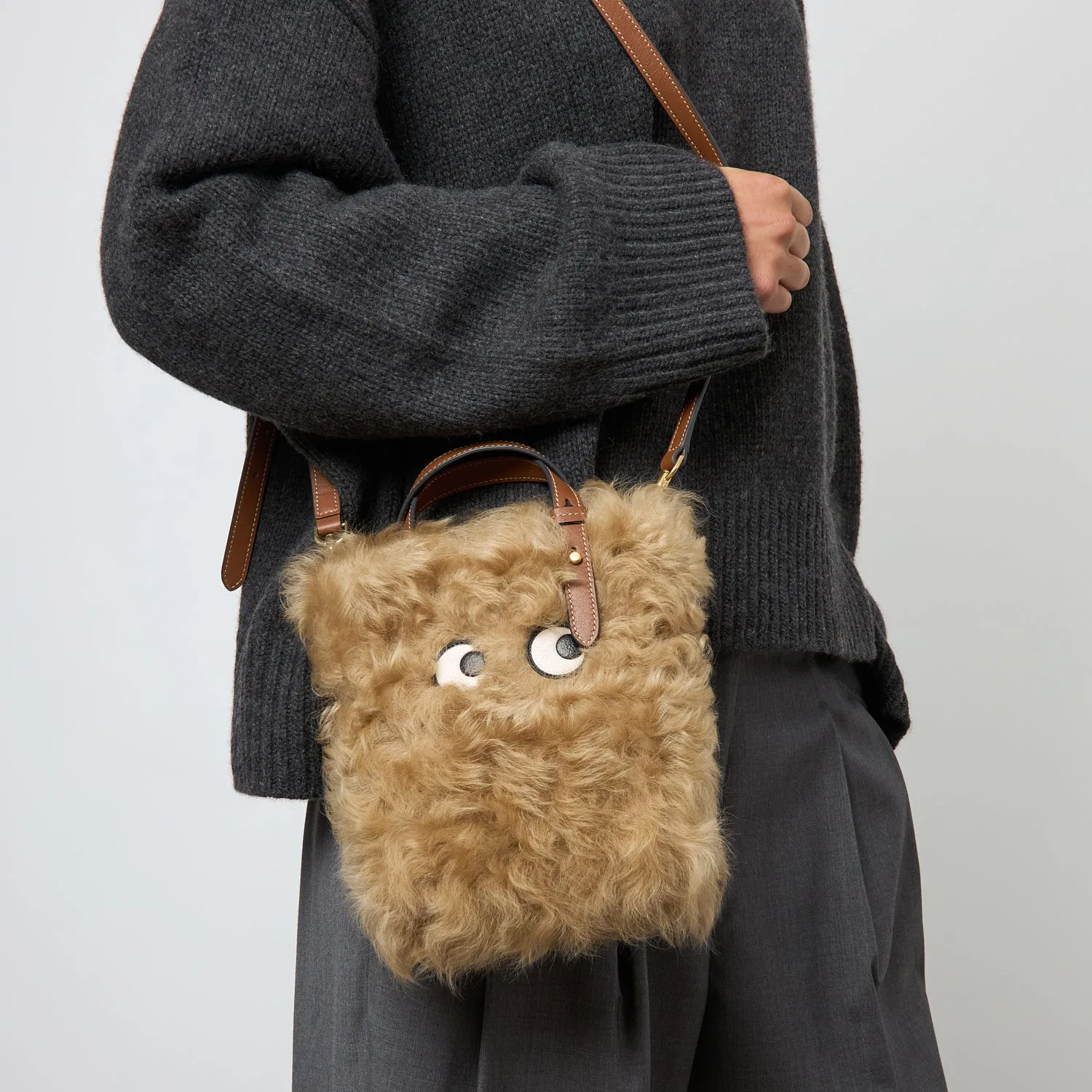 N/S Mini Eyes Shearling Tote sold by Anya Hindmarch product image thumbnail 2